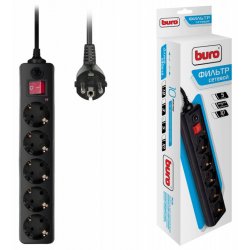 Сетевой фильтр Buro 500SH-5-B 5м (5 розеток) черный